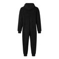 thumbnail image 5 of Men Artificial Wool Long Sleeve Pajamas Casual Solid Color Zipper Loose Hooded Jumpsuit Pajamas Casual Winter Warm Rompe 1 Piece Suit On Sleepwear, 5 of 6