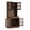 Red walnut, variant on MemoryField Farmhouse 72'' Tall Kitchen Pantry Cabinet with Glass Doors and Drawer – Adjustable Shelves, Open Countertop, Coffee Bar Storage for Dining Room, Natural Wood Color