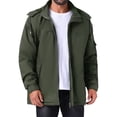 thumbnail image 1 of CHAQUETA PARKA DE TRABAJO CON CAPUCHA Y FORRO DE FELPA TÉRMICA INSPIRADA EN CHIC PARA HOMBRES, VERDE OSCURO, TAMAÑO S, 1 of 6