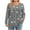 Gray1, variant on Posijego Plus Size Tops for Women Long Sleeve Shirts Plaid Printed Casual Tunic Tees Loose Dressy Blouses