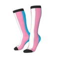 thumbnail image 2 of Transgender Flag Knee High Socks for Women Long Leg Warmers Socks, 2 of 7