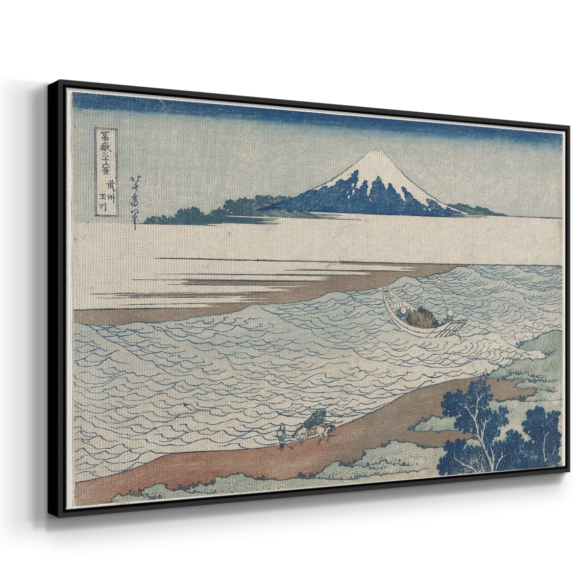 Vintage Landscape-CXXX By Wexford Home Framed in Black Wood Gallery Wrapped Canvas 27 in. x 41 in.