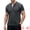Black, variant on Men's Henley T-Shirts Short Sleeve Casual Contrast Trim T-Shirts Light Gray XL