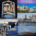 thumbnail image 3 of Seattle Ornament Color Brass Souvenir Black Leatherette Gift Box, 3 of 7