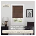 thumbnail image 2 of Cordless Room Darkening Mini Blind - 34 Inch Width, 64 Inch Length, 1" Slat Size - Mahogany - Cordless GII Deluxe Sundown Horizontal Windows Blinds for Interior by Achim Home Decor, 2 of 6