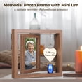 thumbnail image 2 of Memorial Photo Frame with Mini Urn, Wooden Rotating Memory Picture Frame and Small Urn Set, Fits 4 x 6 in Dual Photos, Sympathy Present Keepsake for Loss of Loved Ones & Pets, 2 of 5