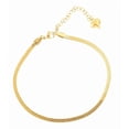 thumbnail image 1 of Tobillera Panza Víbora Plana Pulsera Pie Mujer Acero Oro 18k Xtellar dorado, 1 of 4