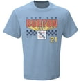 thumbnail image 2 of Men's Checkered Flag Light Blue Harrison Burton Retro T-Shirt, 2 of 3