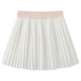 thumbnail image 2 of Swuxness Girls Ruffle Princess Skirts, Kids A line Shorts Skirt, Toddler Gradient Color High Waist Lightweight Breathable Soft Comfortable Pleated Skirts White, 6-7 Years, 2 of 3