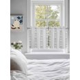 thumbnail image 4 of Half Window Curtain 36 Inches Long, Grey Striped Coastal Window Treatment Curtain Drapes, Nautical Beach Starfish Shell Small Tier Curtains for Bathroom Over Sink, 27.5"x36", 2 Panels, 4 of 7