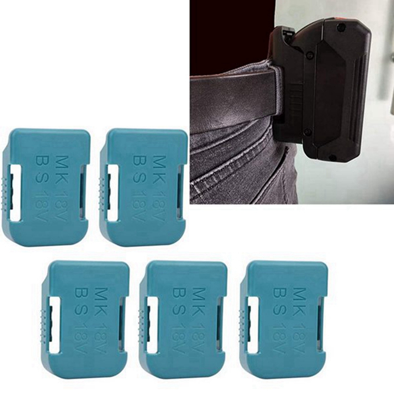 Lot De 10 Supports De Batterie 14,4V/18V WYYFXY Bleu Avec Vis - Organiseur Compatible Makita