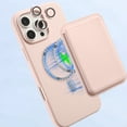 thumbnail image 2 of For iPhone 12 Phone Case,2-in-1 Magnetic Detachable Card Holder,Compatible with Mag-Safe,With Camera Lens Protector,Shockproof Ultra Slim Anti-fall Anti-scratch Rugged Phone Case,Pink, 2 of 11