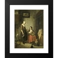 thumbnail image 2 of Johannes Christiaan Janson 19x24 Black Modern Framed Museum Art Print Titled - ‘Good Neighbors’, (1780 - 1810), 2 of 5