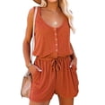 thumbnail image 2 of Mono con botones, mono sin mangas de verano para mujer, mono sin mangas con bolsillo, estética elegante, 2 of 6