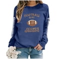 thumbnail image 4 of WEAIXIMIUNG Chandails à Fermeture Éclair pour Femmes Chandails Décontractés Légers à Col Rond Manches Longues Imprimé Graphique de Football Chandails à Enfiler Haut Blouse, 4 of 4