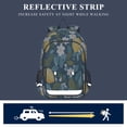 thumbnail image 5 of FORMRS Unisex School Backpack 17" Student Travel Bag with Laptop Compartment, Green Lemon Leaves, 5 of 7