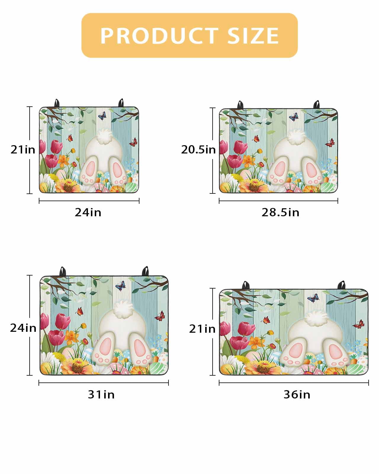 Large Induction Cooktop Protector Mat Easter Stove Top Covers for Electric Stove, Spring Watercolor Eggs Country Tulip Wooden Grain Decorative Stove Burner Cover Mats, Glass Top Stove Cover