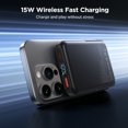 thumbnail image 2 of Aioneus Wireless Portable Charger Power Bank 20W Fast Charging for iPhone/iWatch (Black), 2 of 8
