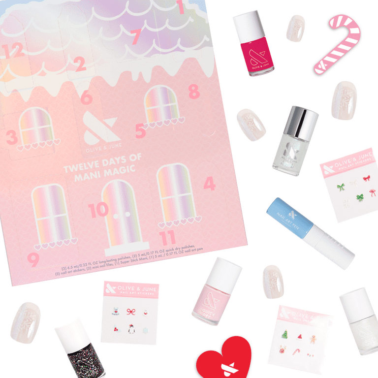 Olive & June 12 Days of Mani Magic Calendar Manicure Set Ages 12+