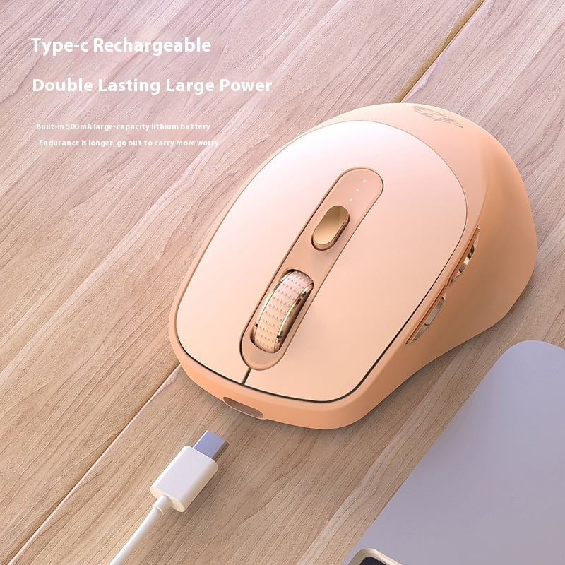 Silent Bluetooth Wireless Mouse For Girls And Women Rechargeable Computer Peripheral Suitable For All Kinds Of Computers Gifts