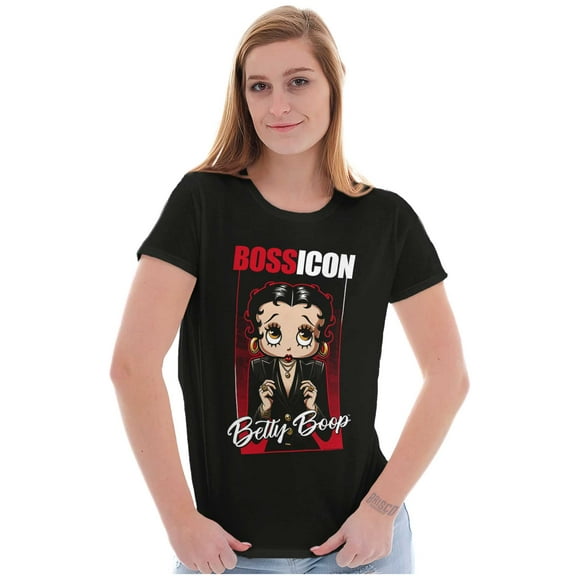 Betty Boop Mob Boss Icon Cartoon Women's T Shirt Ladies Tee Brisco Brands S