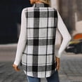 thumbnail image 5 of LGhxcb Women's Plus Size Plaid Vest Coat Button Down Sleeveless Coat Jacket Outerwear Women's Outerwear Vests, 5 of 6