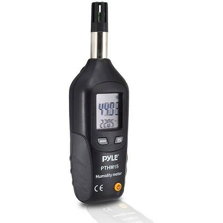 Pyle-Meters Mini Temperature and Humidity Meter with Dew Point and Wet Bulb Temperature
