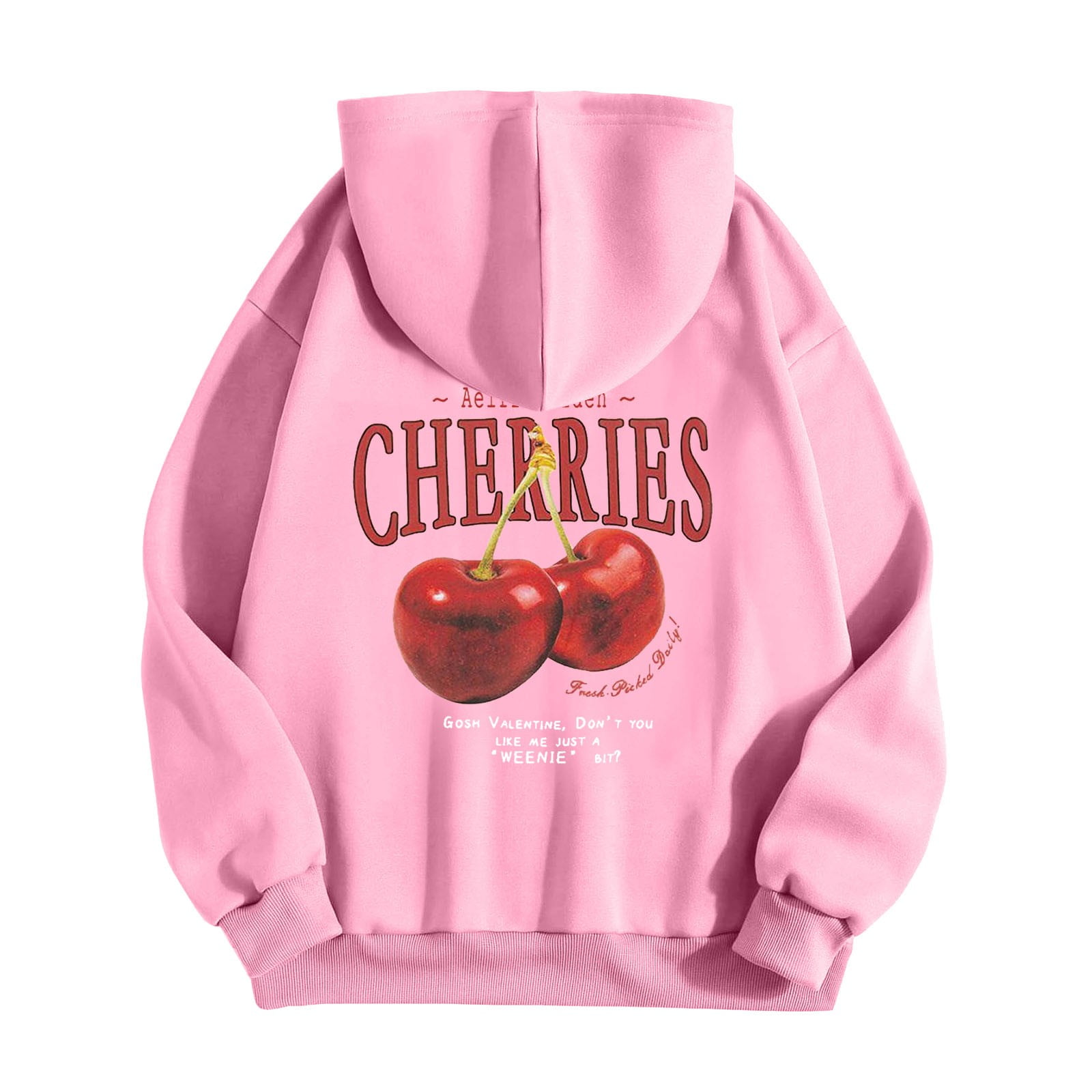 KDFJPTH Sweatshirt for Women Graphic Cherry Hoodie Tops