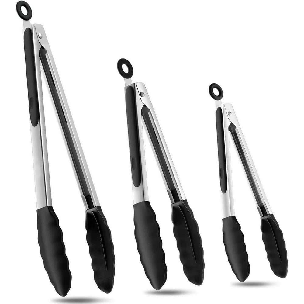 VICVEO Kitchen Tongs, Cooking Tongs, NonSlip Food Tongs for Cooking