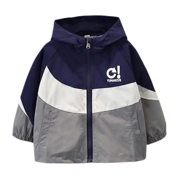 Kids Rain Jacket Boys Girls Lightweight Raincoat Toddler Outdoor Windbreaker Jacket with Hood Insulated Outerwear Zip up Coat