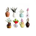 thumbnail image 2 of Mini Magnets Jarrón 8pcs Ceramic Vase Refrigerator Mags 3D Flowe (A), 2 of 9
