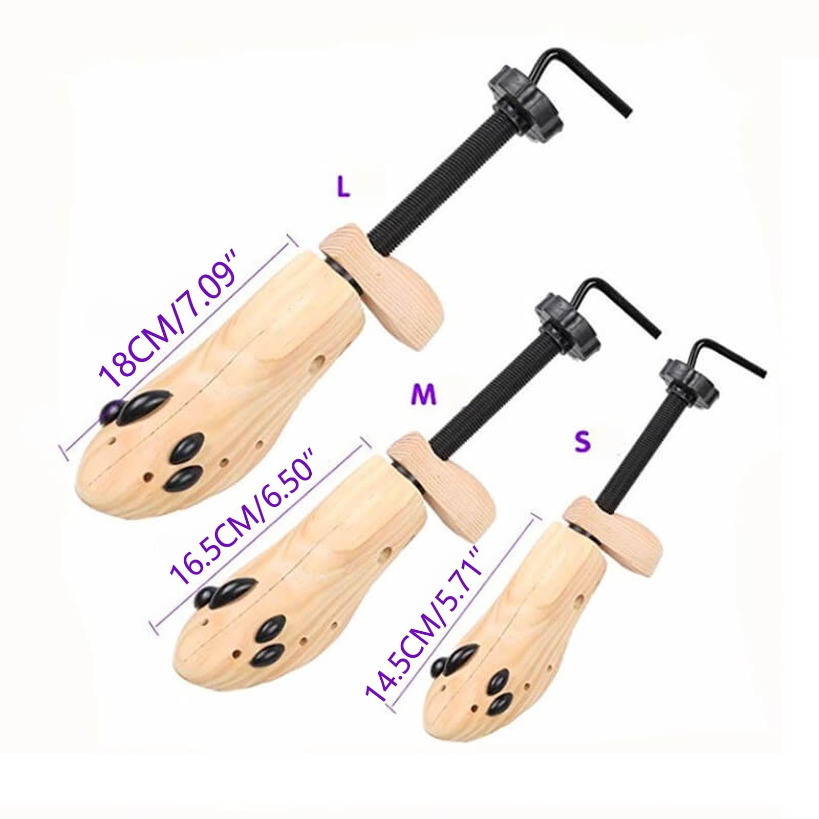 Darzheoy Shoe Stretcher for Men and Women Professional Shoe Adjustable Width & Length, Size 38-41, Wood (Includes Only 1 Shoe Stretcher)
