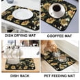 thumbnail image 3 of Washable Rubber Sunflower Cute Floral Dish Drying Mats for Kitchen Counter Home Large Coffee Bar Pad Accessories and Decor for Utensils Stemware 19.5''x12'', 3 of 6
