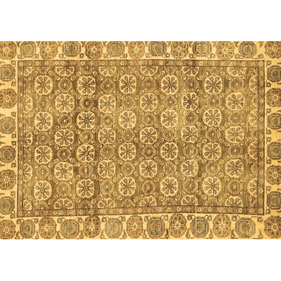 Ahgly Company Indoor Rectangle Oriental Brown Traditional Area Rugs, 7' x 9'