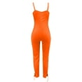 thumbnail image 5 of B91xZ Combinaisons pour Femmes Bretelles Réglables Mode Combinaison avec Poche, Orange TG, 5 of 5
