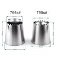 thumbnail image 3 of Romeo Cake Decorating Icing Tips, 2 Style 2 Sizes Stainless Steel Piping Tips Russian Piping Cake Nozzles Tips Frosting Icing Tips for Cookie Cupcake Decorating, 3 of 4