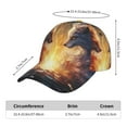 thumbnail image 3 of Yiaed Red And White Flame Fox Print Cap Adjustable Size for Running Workouts and Outdoor Activities All Seasons, 3 of 5