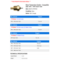 thumbnail image 2 of Water Temperature Sender - Compatible with 1970 - 1997 Ford F-350 1971 1972 1973 1974 1975 1976 1977 1978 1979 1980 1981 1982 1983 1984 1985 1986 1987 1988 1989 1990 1991 1992 1993 1994 1995 1996, 2 of 2