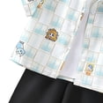 thumbnail image 5 of Ultrave Boys Beach Outfit Button Up Short Sleeve Shirt Solid Casual Shorts 2-Piece Sets Summer Holiday Sets, 5 of 7