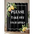 thumbnail image 4 of Fsddascl Lemon Letter Shower Curtain Set - Small 36" x 72" Washable Bathtub Curtain with 12 Hooks, Summer Botanical Fruit Leaves Black Waterproof Fabric Stall Shower Curtains for Bathroom/Bathtub, 4 of 6