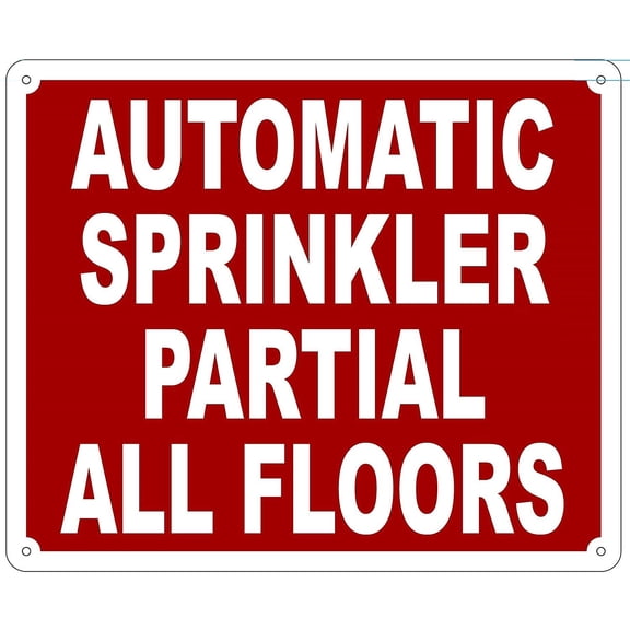 SPRINKLER CONTROL VALVE SIGN (Aluminium Reflective , RED 10x12)