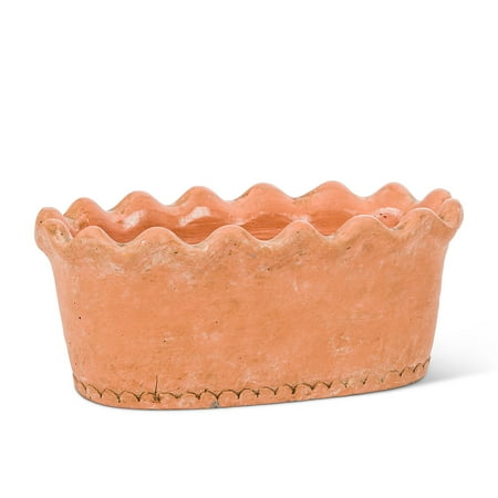 Set of 2 Large Ruffled Oval Planter