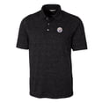 thumbnail image 2 of Men's Cutter & Buck Black Pittsburgh Steelers Big & Tall Advantage Tri-Blend Space Dye Polo, 2 of 3