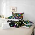 thumbnail image 5 of Memphis Full Comforter Set 7 Pieces,All Season Bed in a Bag Full,Hipster Retro 80S and 90S Hip Hop Funky Bedding Set with Colorful Geometry Comforter,Flat Sheet,Fitted Sheet,Pillowcases,Pillow Shams, 5 of 5