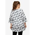 thumbnail image 2 of Ellos Women's Tiered Floral 3/4 Sleeve Tunic Tunic, 2 of 2
