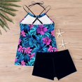 thumbnail image 7 of FAVIPT Tanktop Swimsuits for Women Floral Print Adjustable Strap Swimwear Boyshorts Two Piece Tummy Control Swimming Bathing Suit Multicolor,XXL, 7 of 7