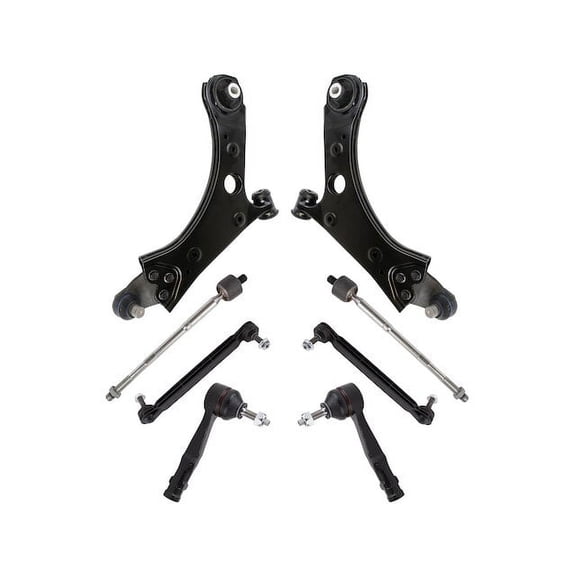 Front Control Arm Ball Joint Tie Rod and Sway Bar Link Kit 8 Piece - Compatible with 2017 - 2020 Jeep Compass 2018 2019