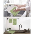 thumbnail image 5 of Spring Flowers Kitchen Dish Towels for Drying Dishes Set of 4, Pink Yellow Wildflowers Country Plants Green Waffle Weave Microfiber Hand Tea Bathroom Towels Quick Dry & Absorbent Towel 15.7x23.6, 5 of 7
