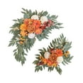 thumbnail image 4 of Juego de guirnaldas de flores artificiales para decoración de bodas, ceremonias, recepciones y fiestas. Naranja, 4 of 9