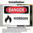 thumbnail image 3 of (2 Pack) Hydrogen OSHA Danger Sign 24 Inch X 18 Inch Vinyl Label Decal Sticker Weather Resistant, UV Protected for Workplace, Business, and Construction Site, Made in the USA, 3 of 7